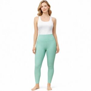 High-Waist Mint Green Women's Active Leggings